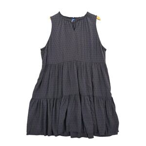 Old Navy Black Tiered Sleeveless Swiss Dot Dress